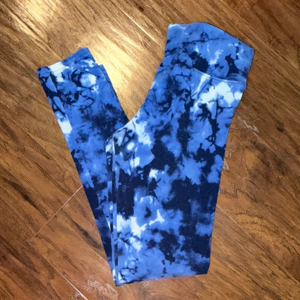 Justice Navy and White Tie-Dye Leggings